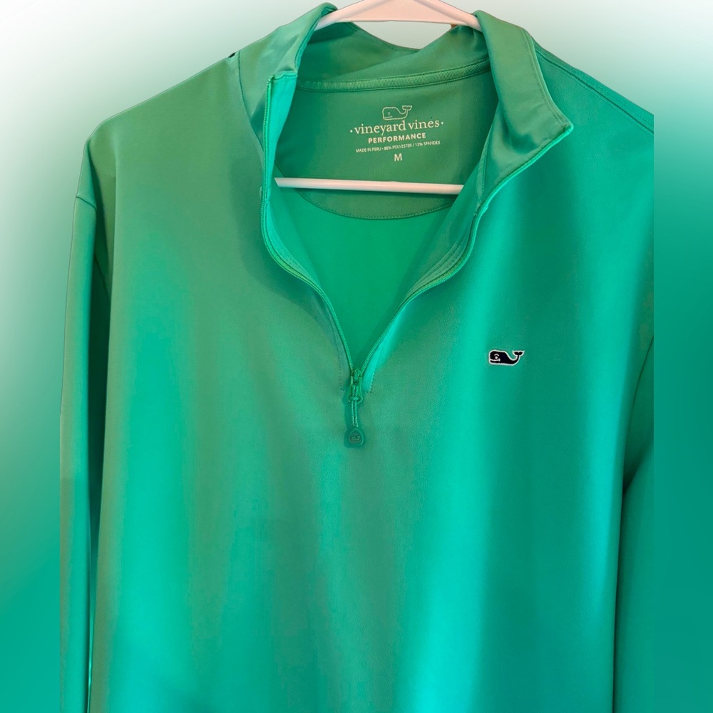 Vineyard Vines Performance mint green golf Quarter Zip Pullover Size medium